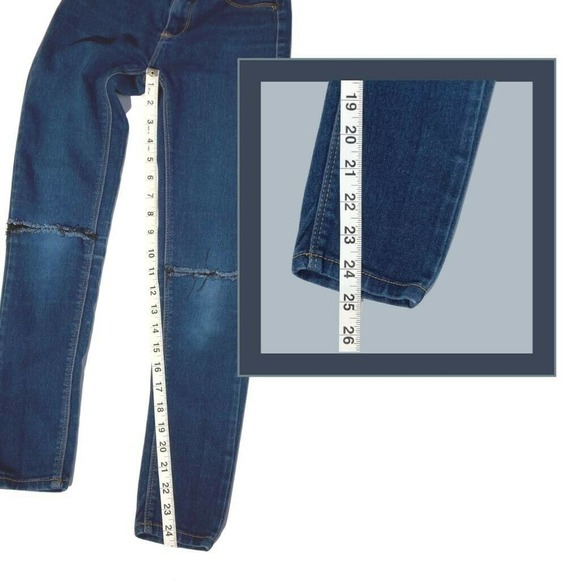 DKNY Girls Size 12 Distressed Skinny Jeans with Adjustable Waist Band - Picture 9 of 12